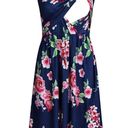 Blue Floral Breastfeeding Dress Size Small Nursing Dress Photo 2