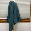 Wishlist  NWT Green Peplum Sweatshirt Size M/L Photo 2