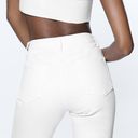 ZARA   TRF White Mid Rise Cropped Flare Denim Jeans Size 0 Photo 3