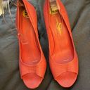 Jessica Simpson  Peach pink Leather Wedges size 9 Photo 0
