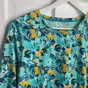 L.L.Bean  Women’s UPF 50+ Long Sleeve Sun Swim Shirt Floral Print W-042 Sz L Photo 3