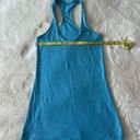 Lululemon Cool Razorback Tank Top Blue with Lavender Purple Stripes EUC Photo 0