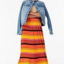 J.Crew NEW Size 0 Womens  Straight-Pleat Skirt in Orange and Pink Stripes AR478 Photo 3