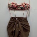 Red Carter  Strapless Padded Underwire Bikini Top Size XS & Zuliana Sarong New Photo 0