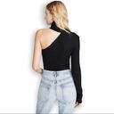 The Range  Framed Ribbed Carved One Shoulder Black Turtleneck Top Size L NWT Photo 1