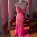 Jovani Hot Pink Prom Dress With Leg Slit Photo 2