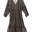 Rails  Dress Womens XL Black Sal Romantic Floral Midi Blouson Ruffled Flowy Photo 1