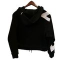 Zyia Active Women's Black Relaxation Hoodie Size S Long Sleeve Cropped Pullover Photo 1