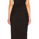 Cinq à Sept Cinq a Sept Cora women’s black asymmetrical ruched midi dress XS extra small Photo 3