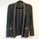 Majestic  Filatures Cardigan Black 100% Linen Open Front Blazer Sz 1 (XS/S) EUC Photo 0