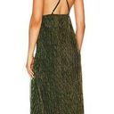 superdown  Hailee High Slit Maxi Dress in Green Metallic Photo 1