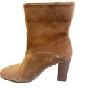 Polo  by Ralph Lauren Brindley Suede Ankle Boot Heel Booties Tan Size 9B Photo 4