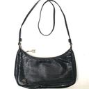 Oleg Cassini Vintage  faux leather black lizard print Crossbody bag Photo 0