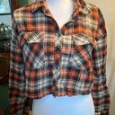 Arizona Jeans Arizona plaid cropped flannel Photo 0