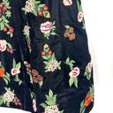 Alice + Olivia  Black Velvet Red Floral Embroidered Mini Dress Lace Trim Size: 0 Photo 4