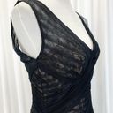 Monique Lhuillier  Womens 4 Cocktail Dress LBD Lace Bodycon Sleeveless Black Mini Photo 4