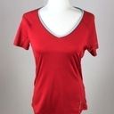 Reebok  Red & Blue V-Neck Athletic Tee Size L Photo 0