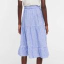 Polo NWT  Ralph Lauren Skirt Linen Midi Gingham Blue Belted Midi Skirt Photo 2