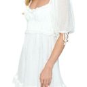 Angel Biba  Ruffle Babydoll Mini Dress White Size XS NWT Photo 0