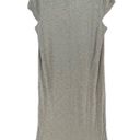 Jessica Simpson  T Shirt Dress Womens Sz XL Green Slub Brees Cap Sleeve Slit Midi Photo 5