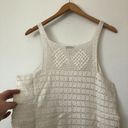 Joie  Zaylee Crochet Sleeveless Fringe Hem Top Cream Beige 100% Cotton Medium M Photo 9