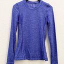 Lululemon  Run:Dash Static Long Sleeve Wish Blue Ruffled Back Workout Top Size 6 Photo 0