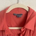 Vince  Orange Sleeveless Blouse Collar Button Down Photo 1