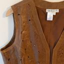 Coldwater Creek  brown leather vest Photo 1