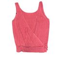 The Moon Women's & Madison  pink knitted tank top with a v back Photo 1