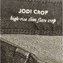 AG Adriano Goldschmied  Jodi Hi Rise Slim Flare Crop Jeans Black Raw Hem Size 29R Photo 7