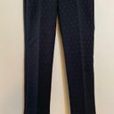 Talbots  Signature Jacquard Polka Dot Ankle Length Pants in Black Size 2 Photo 5