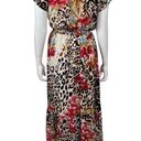 Gibson Vintage Leopard Floral Print Maxi Dress Size Medium Photo 3