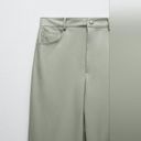 ZARA FAUX LEATHER STRAIGHT LEG PANTS Photo 1