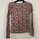 Prince And Fox  Pink Floral Long Sleeve T-Shirt Blouse Casual Spring Large Photo 0