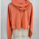 Nike  Mama Pullover Hoodie Sz M Coral Pink Cropped Long Sleeve Hood Relaxed Photo 2