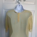 Giorgio Armani Vintage  unicorn top! Beautiful yellow, sheer, silk blend, flaws Photo 3