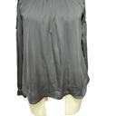 L'Academie  Black Cold Shoulder Satin Long Sleeve Top Size XS Photo 5