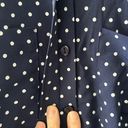 Notations  Tank Women’s Polka Dot Sleeveless Button Down Blouse Navy White Size S Photo 2