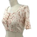 Rebecca Taylor  Leopard Print Beaded Embellished Cropped Cardigan Sweater Small Photo 3