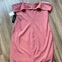 Bebe  Pink Off-The-Shoulder Sheath Dress Size 14 NWT Photo 8