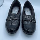 Life Stride Black loafers by  size 11 faux croc slight wedge shoe Photo 1