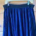 Laundry by Shelli Segal  Women Navy Blue Velour Velvet Elastic Waist Skirt Size L Photo 2