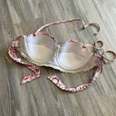 Candie's  pink and white snake print bikini top size L Photo 2