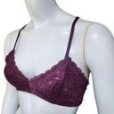 Society Girl  Plum Purple Strappy Back Lace Bralette (M) Photo 0