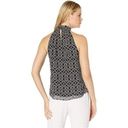 Joie  Silk Geo Print Halter Tie Neck Sleeveless Tank Top Photo 3