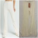 SheIn SXY Ribbed Ivory Flare Women’s XS Cover Up Swimsuit Pants Beach Swimming Photo 5