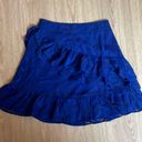 Sugar and L!ps NWT Blue Floral Ruffle Skirt Photo 3