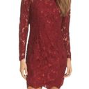 Betsey Johnson  Red floral lace dress women’s size 12 NWT long lace sleeves Photo 8