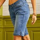 Suzanne Betro  Medium-Light Wash Denim Bermuda Shorts 8 Photo 0