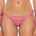 Mulberry Soluna Tie Side Hipster Swim Bikini Bottom  Pink Large NWT Photo 0